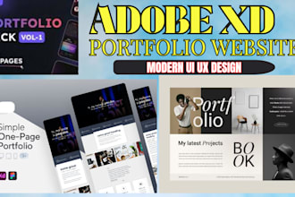 design modern ui ux adobe portfolio website app figma adobe xd photoshop website