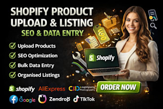 do shopify product upload listing add products seo and data entry