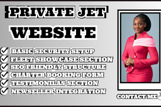 private jet charter website design, private jet broker website development