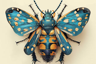 do realistic insect illustrations