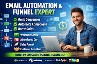 setup email automation workflow email sequence and high converting email funnel