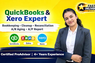 do quickbooks, xero, and zoho bookkeeping and cleanup