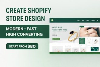 design modern shopify store or redesign shopify website