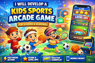 develop a kids sport arcade game