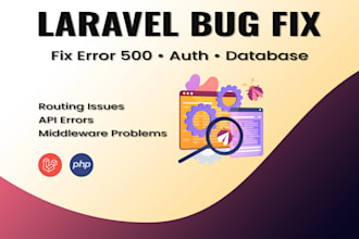 fix laravel bugs and errors in your web application