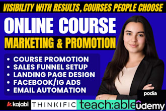 udemy online course promotion kajabi spiritual marketing healing thinkific sales