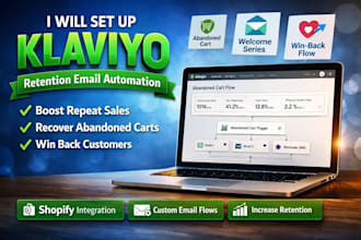 create klaviyo email marketing automation and retention flows