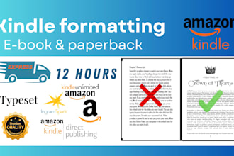 format paperback, ebook, romance book and interior layout design for journal