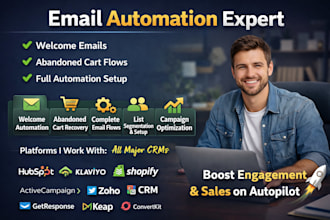 set up welcome email automation abandoned cart flows email automation