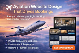 luxury aviation website design private jet charter flight booking website