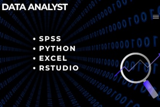 do statistical data analysis in spss, python, excel, rstudio