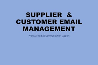 manage supplier and customer email communication