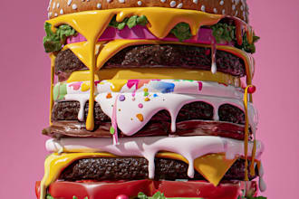 create eye catching food pop art illustrations