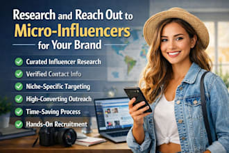 research and reach out to micro influencers for your brand