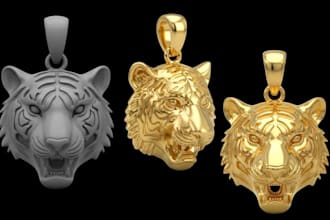 make 3d cad jewelry pendant 3d jewelry design for 3d printing and rendering