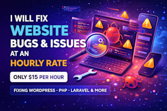 fix website bugs and issues at an hourly rate