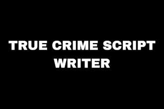 do true crime script youtube script and documentary