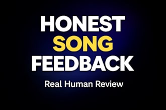 give honest and professional feedback on your song