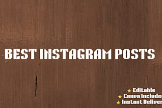 design 3 editable canva instagram posts for your brand