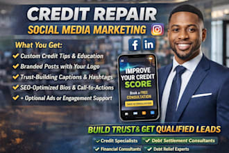 be your credit repair social media marketing manager for debt settlement