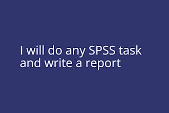 do any spss task and write a report