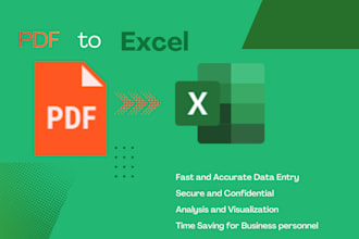 convert PDF or any scanned pages to excel
