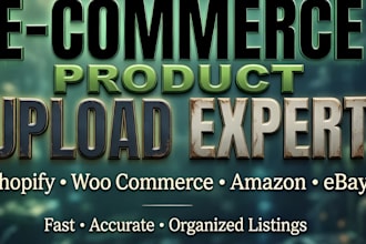 upload products to shopify, woocommerce, etsy or ebay store