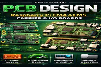 design pcb schematic and layout for raspberry pi cm4 cm5 carrier and io boards