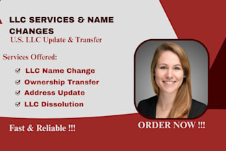 do llc name change, llc ownership transfer, llc address change, llc dissolution