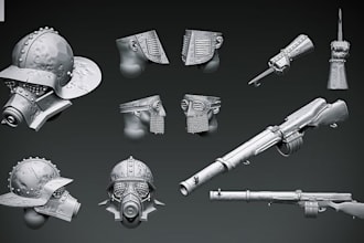 sculpt miniatures, figurines and creatures for 3d printing
