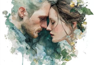 paint a colorful portrait in watercolor for you