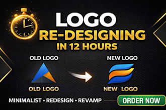 redesign minimalist logo, redesign, revamp and brand refresh