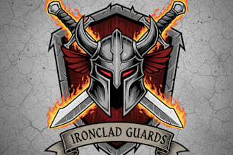 design a fierce and powerful warrior logo for your brand
