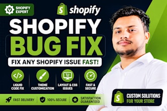 fix shopify bugs, errors, and custom liquid code issues