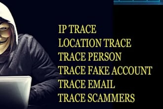 find ip trace , someone social media IP address ,background check , find someone