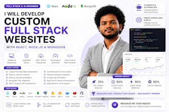 develop custom full stack website react node js mongodb