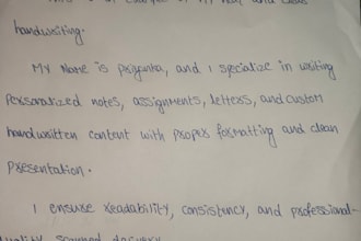 handwrite notes and letters
