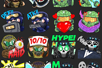 create chibi style stickers and emoji for you