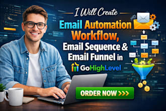 create email automation workflow email sequence email funnel gohighlevel