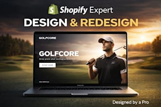 design a shopify store for your modern golf apparel brand