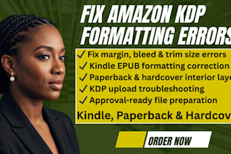 fix kdp book paperback publishing hardcover amazon kindle book formatting error