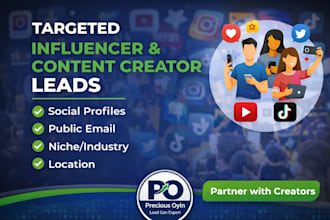 generate verified influencer and social media creator leads