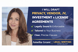 draft privacy, vendor, jv, investment and license agreements