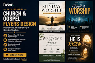 design powerful church program and gospel event flyer design