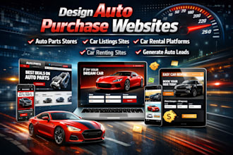 design auto purchase website auto part car listing website car rental leads