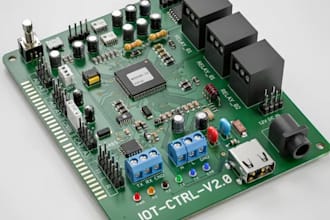 design esp32 industrial iot control board with relay sensor and rs485 can