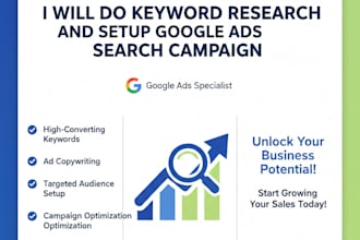 do keyword research and setup google ads search campaign