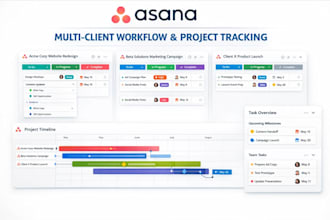 build an asana workflow to manage multiple clients and projects