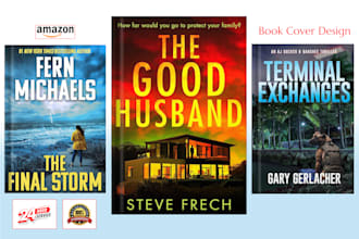 do professional kdp print book cover design and ebook cover design