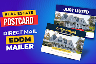 design real estate eddm postcard, direct mail postcard, realtor postcard